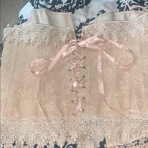 Beige Corset with lace, size XL
